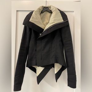 Rick Owens asymmetrical biker zip up jacket